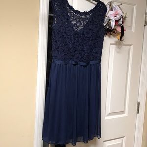 Marine bridesmaid dress